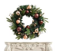 Christmas Wreath, Christmas Winter Wreaths for Indoor, Decorative Keepsake Garland Wall Decor, Home Seasonal Decor for Porch Garage Indoor Window Wall House Wedding Fireplace