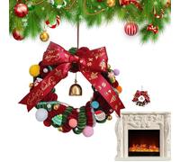 Christmas Wreath Craft - 19cm Festive Hangable Hands-On Realistic | Multi-Year Christmas Door Wreath Crafting Toy | For Window Mantel Indoor Restaurant Wall Fence Dining Room Patio
