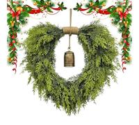 Christmas Wreath Decoration, Artificial Realistic Greenery, Festive Seasonal Holiday Accent, Full Decorative Ring for Window, Home, Table, Walls, Porch, Indoor, Outdoor, Display, Celebration