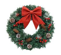 Christmas Wreath - Outdoor Christmas Wreath | Pine Cone Holiday Wreaths | Elegant Chriistmas Decoration for Mantle Cabinet Wall Porch Fireplace Window Kitchen | Artificial Seasonal Wreaths