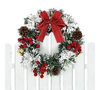 Christmas Wreath - PET, 20-40 cm Fireplace Wreath | Reusable and Festive Holiday Decoration, Wall And Window Ornament For Home, Office, Mantel, Door, Party