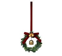 Christmas Wreath - Pine Cones Bell for Festive Decoration, Classic Winter Holiday Wreath with Rustic Design, Suitable for Stair Fireplace Table Centerpiece Living Room Bedroom, 8x9x3cm Lightweight