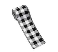 Christmas Wreath Ribbons - Wedding Party Favors Scrapbooking Bow Making Interior Designers, Single Spool Monochrome Patterned Webbing for Ornaments, Crafting Cord for Art Teachers Enthusiasts