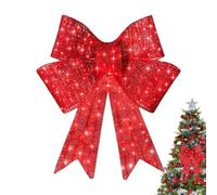 Christmas Wreath with LED Elegant Bow Shape Large Christmas Decoration