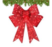 Christmas Wreath with LED Elegant Bow Shape Large Christmas Decoration