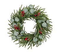 Christmas Wreaths for Front Door - 20 Inch Eucalyptus Berrie Garland for Fireplace Decor, Winter Holiday Wreath for Table Window Mantle Bedroom Wall Wedding Indoor Outdoor Home Use