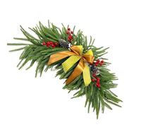 Christmas Wreaths For Front Door, Large Pine Wreath Christmas Decorations, Artificial With Red Berries Bow For Outdoor Porch Wall Mantel Living Room Office Farmhouse Holiday Party