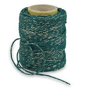 CHRISTMASTWIST Cordón verde oscuro/oro, 50 m de cordón para envolver y decorar regalos alegres y bonitos, 2 mm de ancho, cinta embalar decorativa bicolor, ideal para eventos especiales