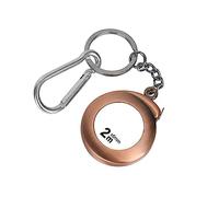 Christol Cinta métrica llavero funcional mini cinta métrica retráctil llavero 2 m de largo de acero inoxidable cinta métrica duradera