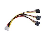 Christol Conectores de Cable de extensión Divisor de alimentación SATA de 4 Pines IDE Molex a 3 conexión de computadora y Cable HDD 1 Unidad