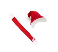 Christol Disfraz de Navidad para perros, gorro de Navidad y bufanda, disfraz divertido, fiesta de vacaciones para fiestas de invierno, trajes de Navidad para mascotas, gorro de Navidad para perros