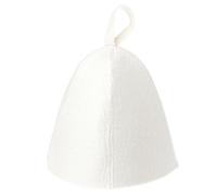 Christol Gorro de Sauna de Fieltro de Lana Blanco Gorro Banya Ruso Ducha de baño para Proteger la Cabeza del Calor Extremo A