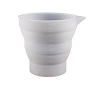 Christol Taza medidora de silicona plegable molde de taza medidora taza plegable molde de fundición de resina epoxi herramienta de joyería DIY para arte y manualidades de resina