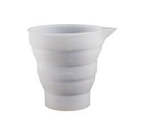 Christol Taza medidora de silicona plegable molde de taza medidora taza plegable molde de fundición de resina epoxi herramienta de joyería DIY para arte y manualidades de resina