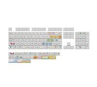 Christol Teclas PBT de 127 teclas de dibujos animados PBT DYE-SUB Keycap XDA Perfil 9.5mm Animal Party para MX-Switch Keycaps para teclado mecánico