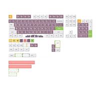 Christol Teclas PBT Sweet Monster Keycaps XDA Keycap para dz60/RK61/64/68/98 Teclado mecánico a color 7u 2.25/2.75 espacio dividido