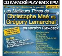 Christophe Maé - CD KARAOKE PLAY-BACK KPM VOL.04 "Christophe Maé et Grégory Lemarchal"