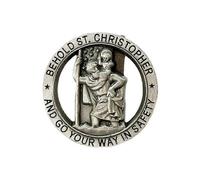 Christopher Medal Car Saint Christopher Visor Clip Auto Visor Accessories Driving Amulet Patron Saint Periapt