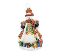 Christopher Radko Adorno navideño de cristal con diseño de muñeco de nieve para todas las estaciones