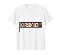 Christopher St NYC - Letrero de calle para hombres, mujeres y niños Camiseta