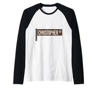 Christopher St NYC - Letrero de calle para hombres, mujeres y niños Camiseta Manga Raglan