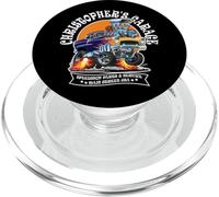 Christopher's Garage Hotrod Car Design para Nombre Christopher PopSockets PopGrip para MagSafe