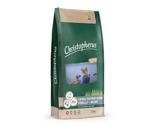 Christopherus Alimento seco para Perros de Raza Mediana a Grande, alimento Completo para Perros, Trucha + Insecto, 12 kg