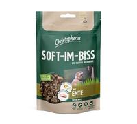 Christopherus Soft Im-Biss Premium - Golosinas para perros con pato, recompensa sin cereales, rica en carne, 2 x 125 g