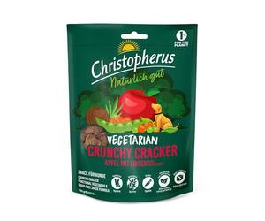 Christopherus Vegetarian - Snack crujiente - Manzana con lentejas, 125 g