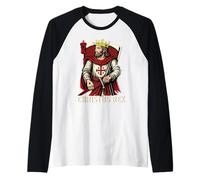 Christus Rex Católico Cristo Rey Sagrado Corazón Camiseta Manga Raglan