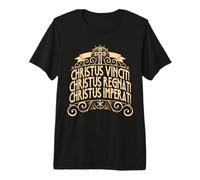 Christus Vincit Christus Regnat Laudes Misa Tradcional Latina Camiseta Premium