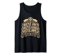 Christus Vincit Christus Regnat Laudes Misa Tradcional Latina Camiseta sin Mangas