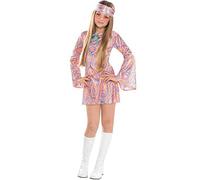 Christy's- Disfras a la Moda Hippie Disfraz, Multicolor, Medium (12-14 Years) (Amscan International 997016)