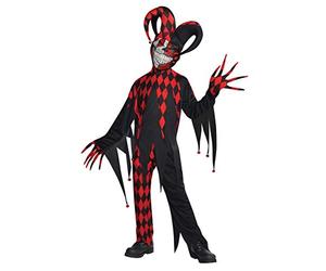 Christys London Disfraz Bufón demente para niños y Adolescentes en Varias Tallas Halloween