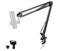ChromaCast Pro Series CC-SDMIC-STAND-28 - Soporte de escritorio ajustable para micrófono con suspensión de pluma, incluye clip para micrófono