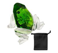 CHROMACRAFT 1 Adorno De Rana Y 1 Bolsa De Almacenamiento, Adornos Creativos De Animales, Adornos De Decoración De Mesa, Artesanías De Cristal