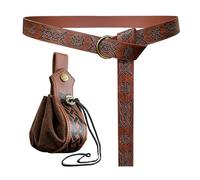 CHROMACRAFT 1 Cinturón De Cuero PU Y 1 Riñonera, Accesorios De Cosplay, Accesorios De Disfraces De Fiesta, Accesorios Retro, Accesorios De Vestir De Fiesta