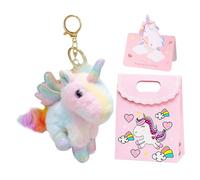 CHROMACRAFT 1 Cole Symphony Angel Pony, 1 Bolsa De Papel Plegable Y 1 Tarjeta De Felicitación, Set De Regalo De Fantasía, Deseos De Cumpleaños, Llavero De Peluche.
