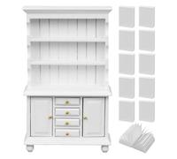 CHROMACRAFT 1 Mini Librería Casa De Muñecas, 10 Mini Libros, Librería De Bolsillo 1:12, Muebles De Madera En Miniatura, Accesorios para Casa De Muñecas, Adornos Modelo Mini Muebles