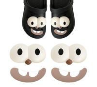 CHROMACRAFT 1 Par De Hebillas De Zapatos Con Ojos Grandes Y 1 Par De Hebillas De Zapatos Con Boca, Decoraciones Creativas Para Zapatos, Divertidas Decoraciones Para Zapatos