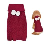 CHROMACRAFT 1 Pieza De Suéter De Punto para Mascotas, Pajarita, Chaleco De Punto, Suéter Cálido De Invierno para Cachorros, Ropa Cálida para Mascotas, Suministros para Mascotas