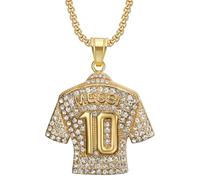 CHROMACRAFT 1 Pieza Nro. 10 Collar con Cole De Camiseta De Fútbol, Collar con Forma Creativa, Collar De Diamantes De Imitación, Collar Personalizado De Moda