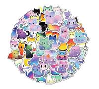 CHROMACRAFT 100 Pegatinas Coloridas De Gatos, Pegatinas Lindas De Dibujos Animados, Impermeables, Para Niños, Decorativas Creativas