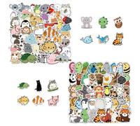 CHROMACRAFT 100 Pegatinas De Animales De Dibujos Animados, Pegatinas De Recompensa para Niños, Pegatinas Lindas, Pegatinas Divertidas, Fundas De Teléfonos Y Cuadernos.