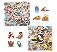 CHROMACRAFT 100 Pegatinas De Nutrias, Lindas Pegatinas De Animales, Interesantes Pegatinas De Graffiti, Se Pueden Usar para Decorar Guitarras, Patinetas, Bicicletas Y Cuadernos.