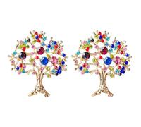 CHROMACRAFT 2 Broches De Árbol Coloridos, Broches De Moda, Broches Elees, Broches para Mujer, Broches De Circonita Cúbica, Adornos para Ropa