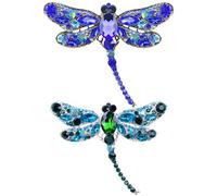 CHROMACRAFT 2 Broches De Libélula, Broches De Pedrería, Broches Elees, Broches Vintage Personalizados, Broches De Decoración De Ropa, Broches De Animales