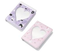 CHROMACRAFT 2 Mini Álbumes De Fotos Lindos, Soporte para Tarjetas Fotográficas De 3 Pulgadas, Soporte para Coleccionar Tarjetas, Mini Álbumes De Fotos De 40 Bolsillos