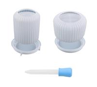 CHROMACRAFT 2 Moldes Cilíndricos Y 1 Gotero De Silicona, Accesorios para Manualidades DIY, Molde De Fundición De Silicona, Fabricación De Adornos De Resina