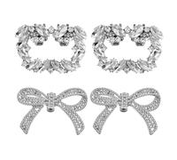 CHROMACRAFT 2 Pares De Accesorios Para Zapatos De Tacón Alto, Accesorios Para Zapatos Extraíbles, Accesorios Para Zapatos Elees, Accesorios Para Zapatos Con Tachuelas De Diamantes De Imitación